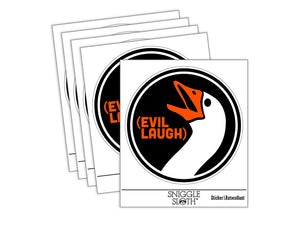 Goose Evil Laugh Waterproof Vinyl Phone Tablet Laptop Water Bottle Sticker Set - 5 Pack