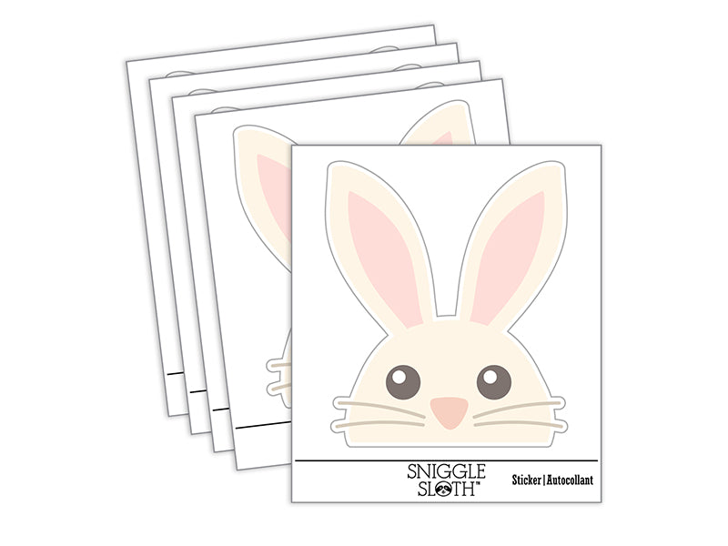 Peeking Bunny Rabbit Waterproof Vinyl Phone Tablet Laptop Water Bottle Sticker Set - 5 Pack