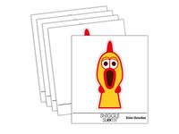 Screaming Rubber Chicken Head Waterproof Vinyl Phone Tablet Laptop Water Bottle Sticker Set - 5 Pack