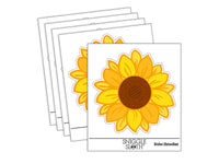 Cute Sunflower Doodle Waterproof Vinyl Phone Tablet Laptop Water Bottle Sticker Set - 5 Pack