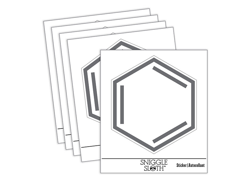 Benzene Ring for Organic Chemistry Science Waterproof Vinyl Phone Tablet Laptop Water Bottle Sticker Set - 5 Pack