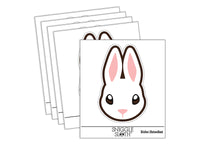 Cute Bunny Rabbit Head Waterproof Vinyl Phone Tablet Laptop Water Bottle Sticker Set - 5 Pack