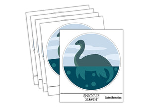 Nessie Loch Ness Monster Waterproof Vinyl Phone Tablet Laptop Water Bottle Sticker Set - 5 Pack