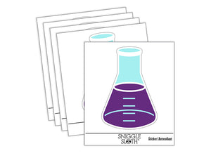 Glass Erlenmeyer Flask Chemistry Science Waterproof Vinyl Phone Tablet Laptop Water Bottle Sticker Set - 5 Pack