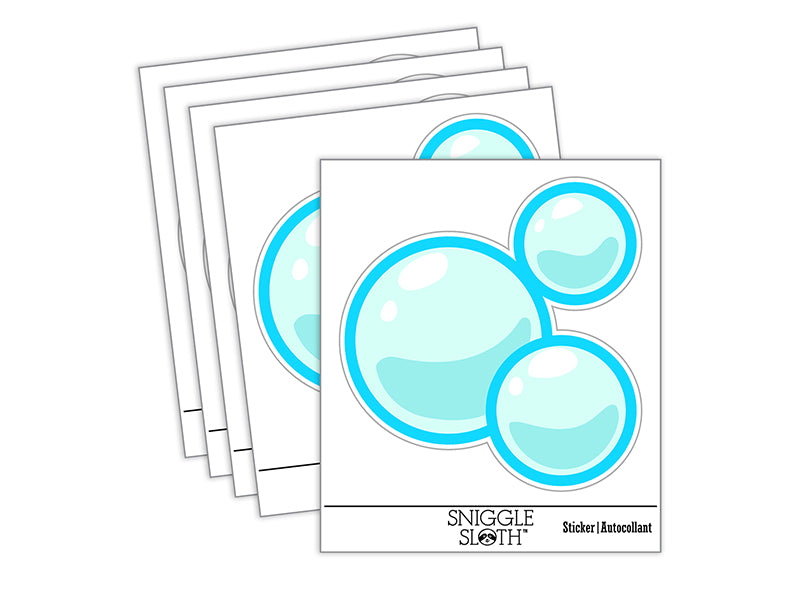 Soap Bubbles Waterproof Vinyl Phone Tablet Laptop Water Bottle Sticker Set - 5 Pack