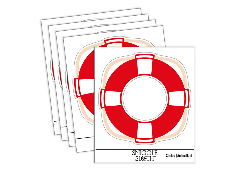 Nautical Lifesaver Buoy Preserver Waterproof Vinyl Phone Tablet Laptop Water Bottle Sticker Set - 5 Pack