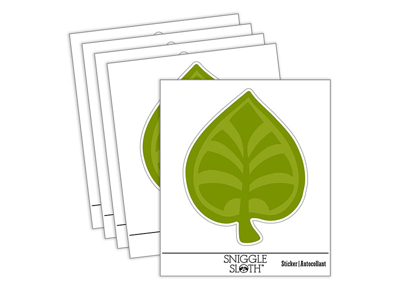 Intricate Leaf Design Waterproof Vinyl Phone Tablet Laptop Water Bottle Sticker Set - 5 Pack