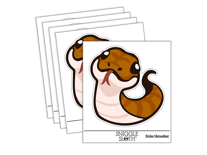 Sassy Snake with Tongue Sticking Out Waterproof Vinyl Phone Tablet Laptop Water Bottle Sticker Set - 5 Pack