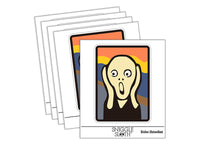 The Scream Painting by Edvard Munch Waterproof Vinyl Phone Tablet Laptop Water Bottle Sticker Set - 5 Pack