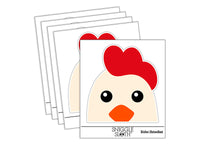 Peeking Chicken Waterproof Vinyl Phone Tablet Laptop Water Bottle Sticker Set - 5 Pack