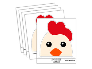 Peeking Chicken Waterproof Vinyl Phone Tablet Laptop Water Bottle Sticker Set - 5 Pack