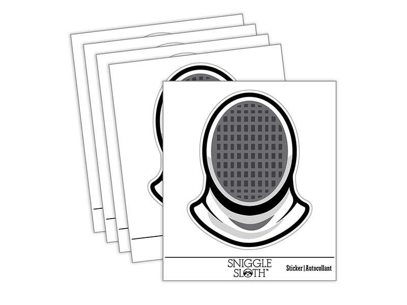 Fencer Fencing Mask Helmet Waterproof Vinyl Phone Tablet Laptop Water Bottle Sticker Set - 5 Pack