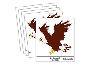 Patriotic American Bald Eagle Flying Waterproof Vinyl Phone Tablet Laptop Water Bottle Sticker Set - 5 Pack