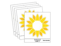 Summer Sunflower Monogram Center Waterproof Vinyl Phone Tablet Laptop Water Bottle Sticker Set - 5 Pack