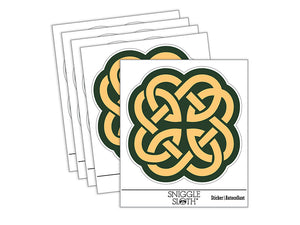 Clover Irish Celtic Knot Waterproof Vinyl Phone Tablet Laptop Water Bottle Sticker Set - 5 Pack