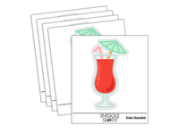 Daiquiri Cocktail Umbrella Drink Waterproof Vinyl Phone Tablet Laptop Water Bottle Sticker Set - 5 Pack