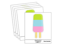 Layered Ice Cream Bar Frozen Treat Popsicle Waterproof Vinyl Phone Tablet Laptop Water Bottle Sticker Set - 5 Pack