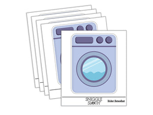 Washing Machine Laundry Waterproof Vinyl Phone Tablet Laptop Water Bottle Sticker Set - 5 Pack