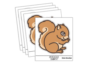 Baby Squirrel Woodland Animal Waterproof Vinyl Phone Tablet Laptop Water Bottle Sticker Set - 5 Pack