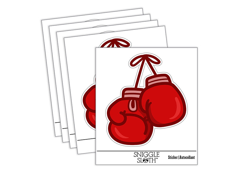 Boxing Gloves Hanging Waterproof Vinyl Phone Tablet Laptop Water Bottle Sticker Set - 5 Pack