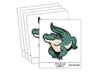 Crocodile Alligator Cute Waterproof Vinyl Phone Tablet Laptop Water Bottle Sticker Set - 5 Pack