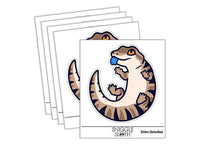 Fat Cute Blue Tongued Skink Lizard Reptile Waterproof Vinyl Phone Tablet Laptop Water Bottle Sticker Set - 5 Pack