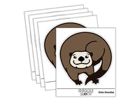 Mischievous River Otter Waterproof Vinyl Phone Tablet Laptop Water Bottle Sticker Set - 5 Pack