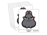 Pygmy Rabbit Bunny Cute Waterproof Vinyl Phone Tablet Laptop Water Bottle Sticker Set - 5 Pack