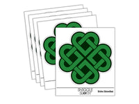 Celtic Shamrock Knot Silhouette Waterproof Vinyl Phone Tablet Laptop Water Bottle Sticker Set - 5 Pack