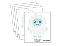 Excited Happy Kawaii Chibi Yeti Waterproof Vinyl Phone Tablet Laptop Water Bottle Sticker Set - 5 Pack