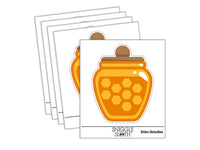 Honey Jar with Honeycomb Waterproof Vinyl Phone Tablet Laptop Water Bottle Sticker Set - 5 Pack