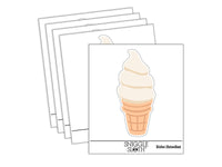 Soft Serve Ice Cream on a Cone Waterproof Vinyl Phone Tablet Laptop Water Bottle Sticker Set - 5 Pack