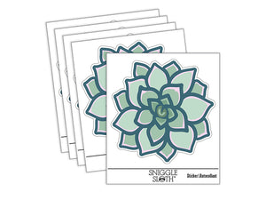 Succulent Plant Waterproof Vinyl Phone Tablet Laptop Water Bottle Sticker Set - 5 Pack