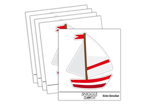 Summer Sailboat Sailing Waterproof Vinyl Phone Tablet Laptop Water Bottle Sticker Set - 5 Pack