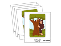 Bigfoot Sasquatch Hiding Behind Tree Waterproof Vinyl Phone Tablet Laptop Water Bottle Sticker Set - 5 Pack