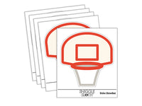 Basketball Hoop and Backboard Waterproof Vinyl Phone Tablet Laptop Water Bottle Sticker Set - 5 Pack