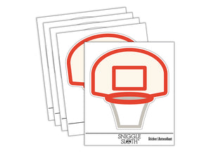 Basketball Hoop and Backboard Waterproof Vinyl Phone Tablet Laptop Water Bottle Sticker Set - 5 Pack