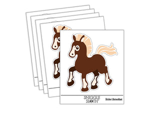 Prancing Pony Horse Mule Waterproof Vinyl Phone Tablet Laptop Water Bottle Sticker Set - 5 Pack