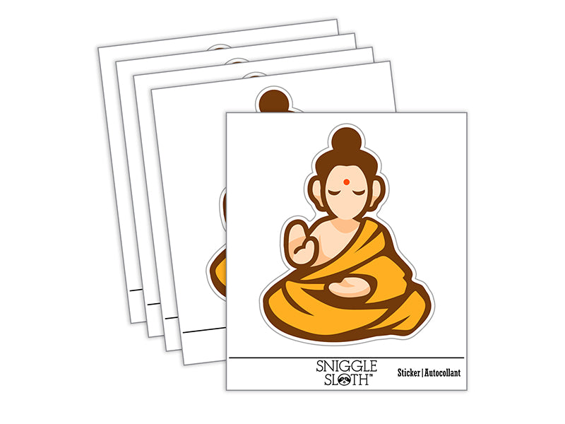 Buddha Siddhartha Gautama Buddhist Buddhism Waterproof Vinyl Phone Tablet Laptop Water Bottle Sticker Set - 5 Pack