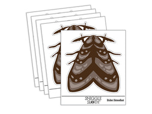 Resting Moth Bug Insect Waterproof Vinyl Phone Tablet Laptop Water Bottle Sticker Set - 5 Pack