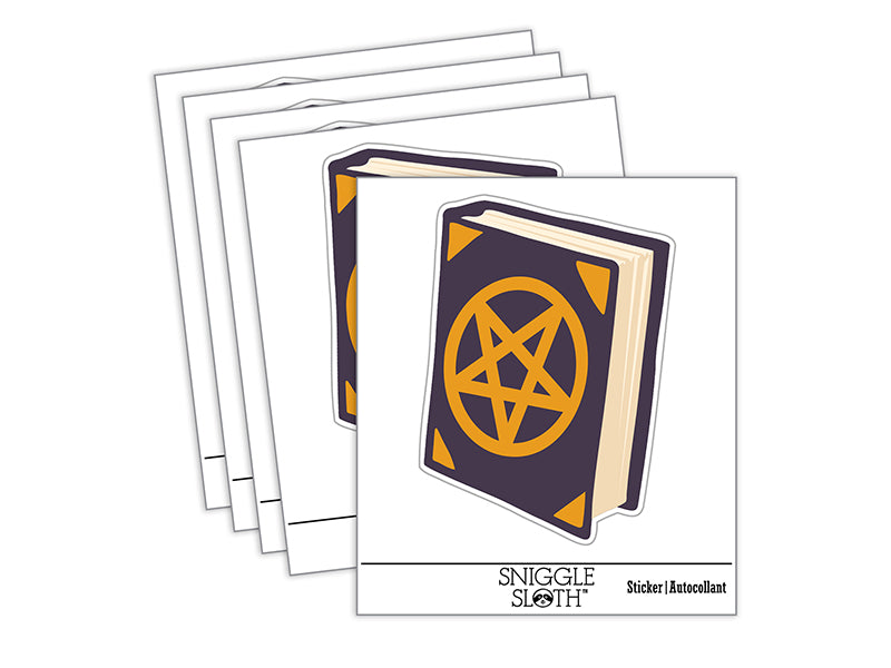 Witch Tome Spell Book Grimoire Magic Witchcraft Waterproof Vinyl Phone Tablet Laptop Water Bottle Sticker Set - 5 Pack