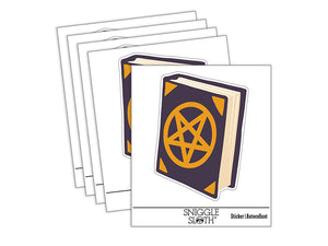 Witch Tome Spell Book Grimoire Magic Witchcraft Waterproof Vinyl Phone Tablet Laptop Water Bottle Sticker Set - 5 Pack