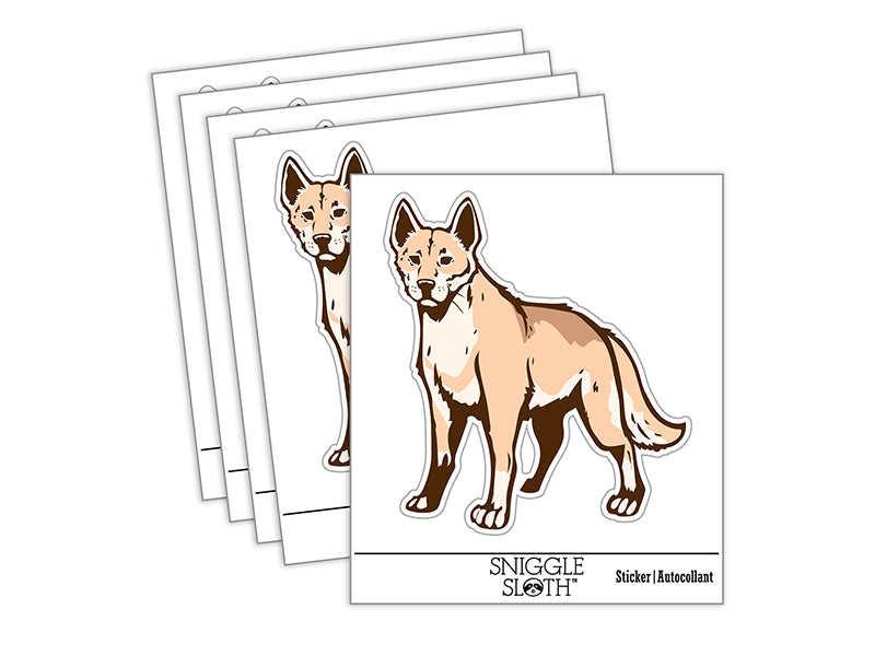 Dingo Australian Wild Dog Waterproof Vinyl Phone Tablet Laptop Water Bottle Sticker Set - 5 Pack