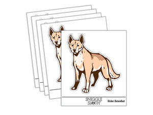 Dingo Australian Wild Dog Waterproof Vinyl Phone Tablet Laptop Water Bottle Sticker Set - 5 Pack
