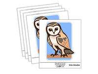 Inquisitive Barn Owl Waterproof Vinyl Phone Tablet Laptop Water Bottle Sticker Set - 5 Pack