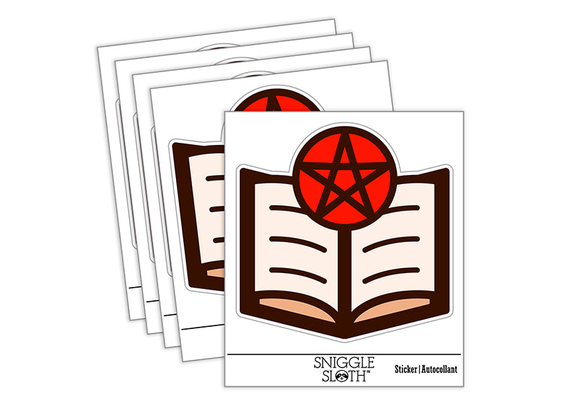 Book of Sorcery Witchcraft Magic Waterproof Vinyl Phone Tablet Laptop Water Bottle Sticker Set - 5 Pack