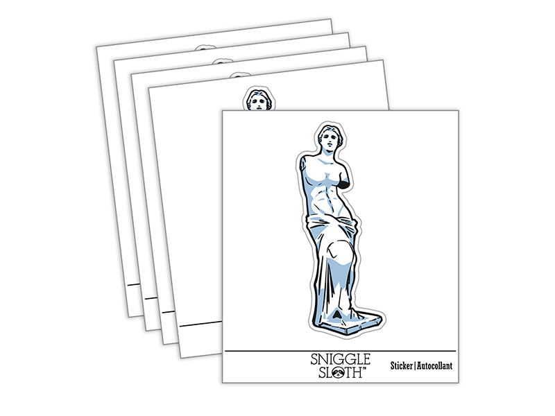 Greek Statue Venus de Milo Waterproof Vinyl Phone Tablet Laptop Water Bottle Sticker Set - 5 Pack