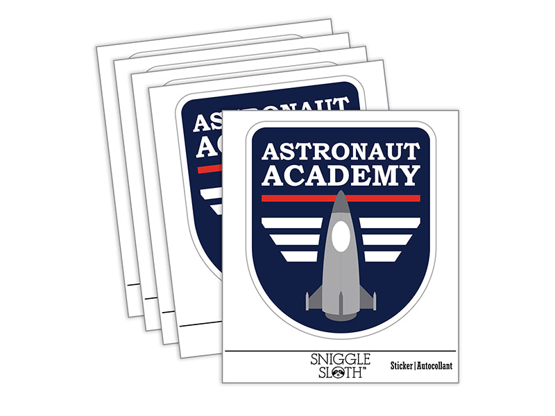 Astronaut Academy Spacecraft Waterproof Vinyl Phone Tablet Laptop Water Bottle Sticker Set - 5 Pack