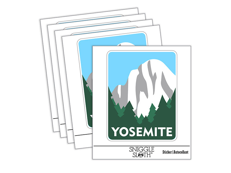 Destination Yosemite National Park Forest Waterproof Vinyl Phone Tablet Laptop Water Bottle Sticker Set - 5 Pack