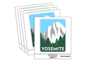 Destination Yosemite National Park Forest Waterproof Vinyl Phone Tablet Laptop Water Bottle Sticker Set - 5 Pack